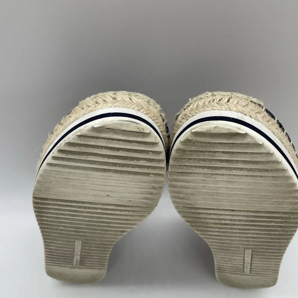 Tommy Hilfiger Womens 6.5 Shoes Flats Corliss‎ 2 American Flag Sequin Espadrille